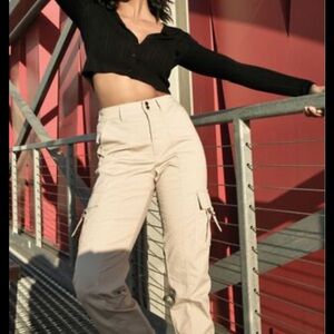 Garage - high waisted Tan Cargo pants